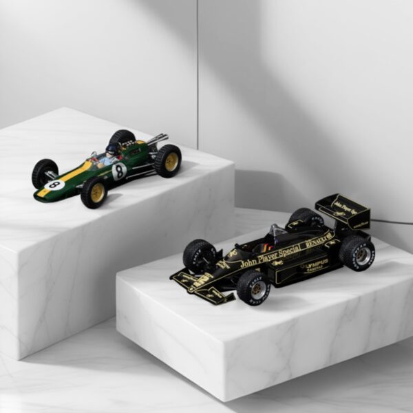 Легендарный комплект автомобилей Lotus F1 с фигурками гонщиков — изображение 6